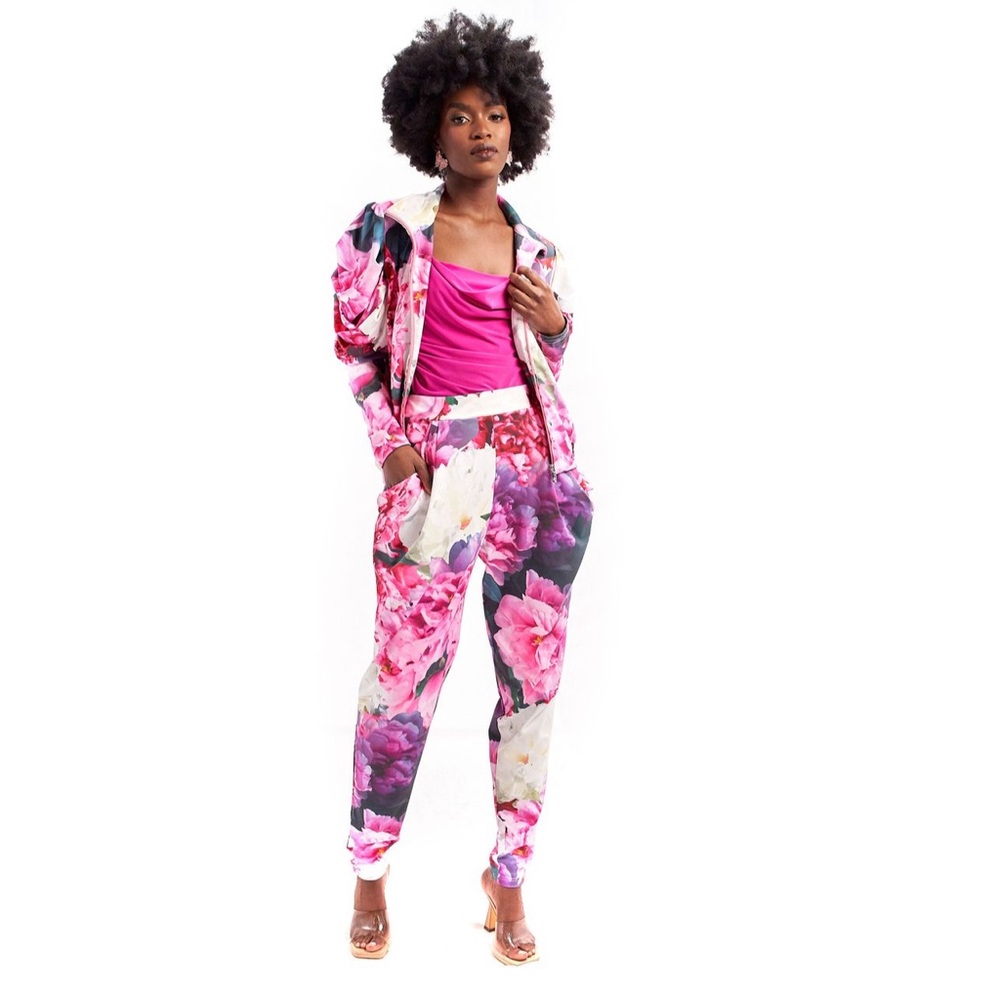 Sassy Jones Kristyn Draped Jogger Jacket - Floral Essence NWT (Jacket Only)
